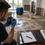 Insurance claim documentation for cleaning services